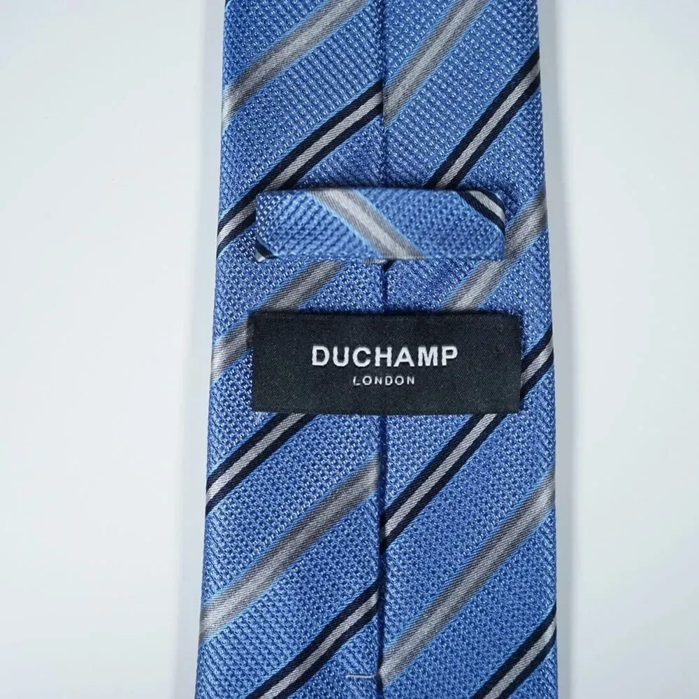 Duchamp London Blue Striped Tie